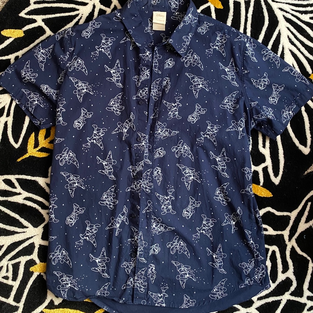 Men’s Disney Sorcerer Mickey Fantasia Button Down